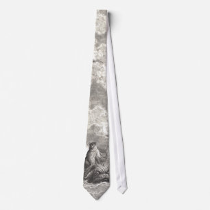 Monkey Riding on Sea Monster Tie