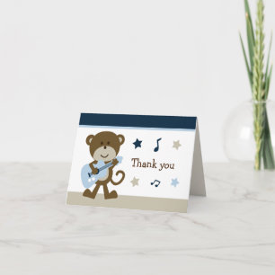 Monkey Rocker Guitar Player Note Cards