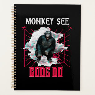 Monkey See Code Do Funny Web Developer Planner