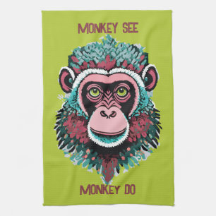 Monkey See, Monkey Do Kitchen Towel