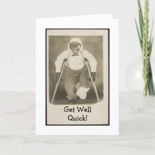 Monkey Shines Get Well Card