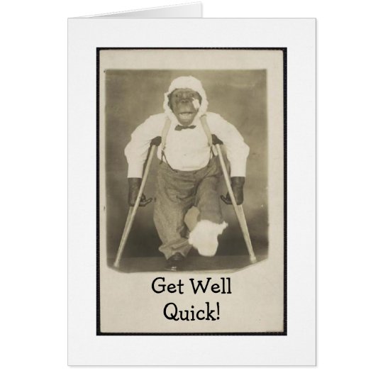 Monkey Shines Get Well Card