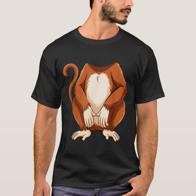 Monkey Shirt Adult Kids Men Women Brown Monkey Cos (Front)