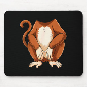 Monkey Shirt Adult Kids Men Women Brown Monkey Cos Mouse Pad