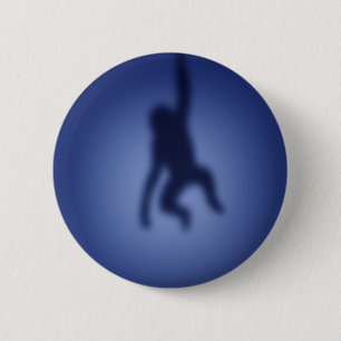 Monkey silhouette 2 inch round button