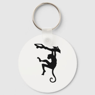 Monkey Silhouette Keychain