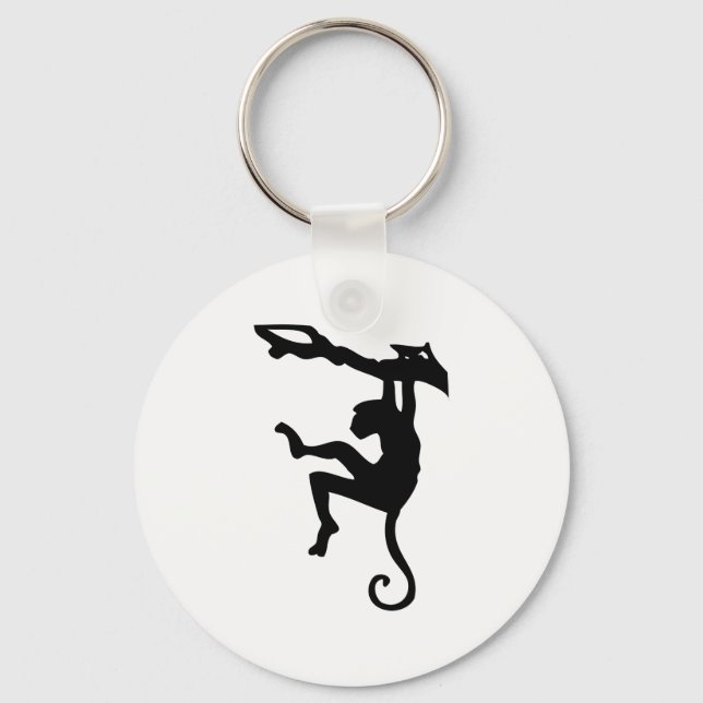 Monkey Silhouette Keychain (Front)