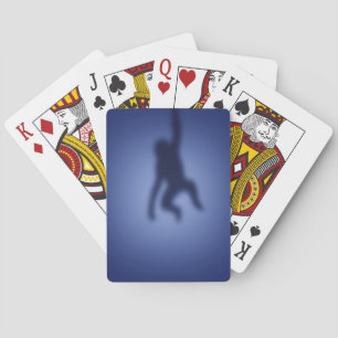 Monkey silhouette playing cards