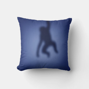 Monkey silhouette throw pillow