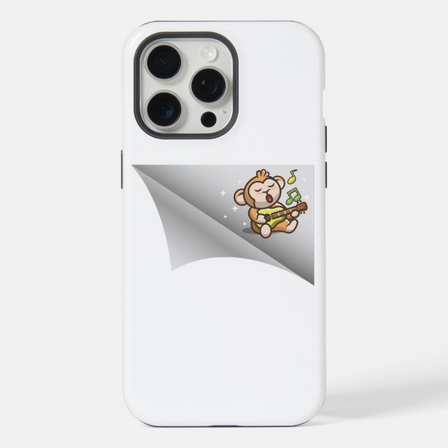 monkey sing under the patch iPhone case (Back)