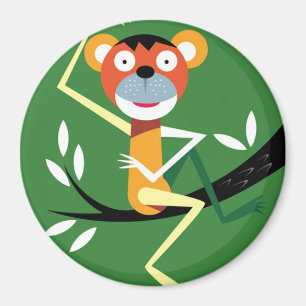 Monkey Sitting In Tree Magnet