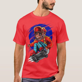 Monkey Skater Skateboard Skateboarding Monkeys T-Shirt