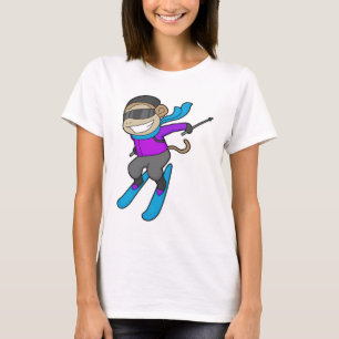 Monkey Skier Ski T-Shirt