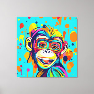Monkey Smiling Canvas Print