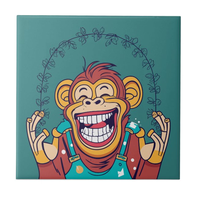 Monkey Smiling Tile (Front)