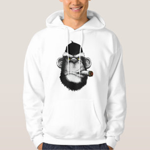 Monkey Smoking Cigar Premium Hoodie