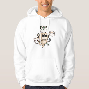 Monkey Soccer Player with Prosthetic Leg and Cat S Hoodie