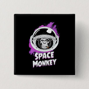 Monkey Space Monkey 2 Inch Square Button