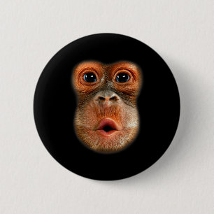 Monkey Stomach Funny Meme Cool Viral Video 2 Inch Round Button