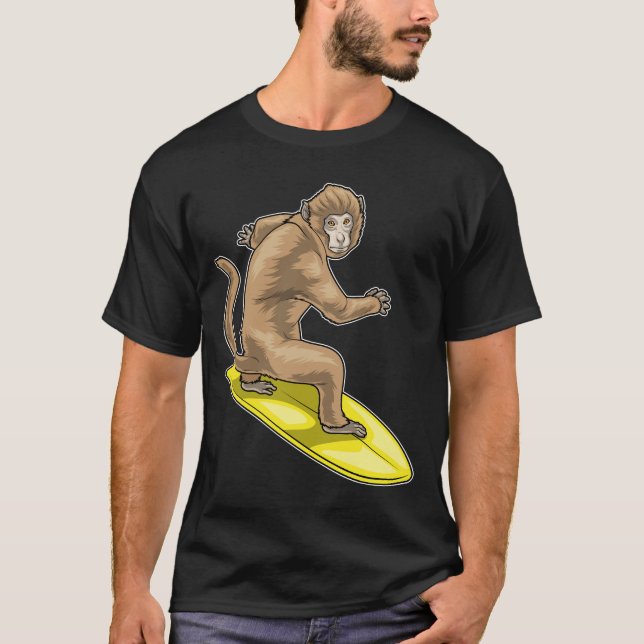 Monkey Surfer Surfboard T-Shirt (Front)