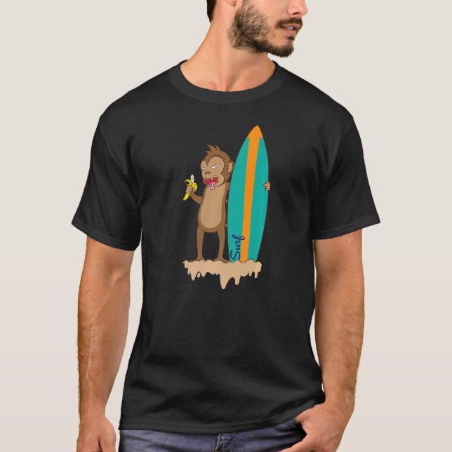 Monkey surfs T-Shirt (Front)