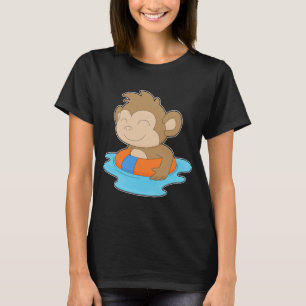 Monkey Swimming Inflatable float Summer T-Shirt