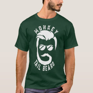 Monkey Tail Beard Monkey Tail Beard Funny Beard T-Shirt