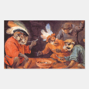 Monkey Tavern: Vintage Art Stickers