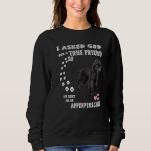 Monkey Terrier Dog Quote Mom Dad Costume Cute Affe Sweatshirt