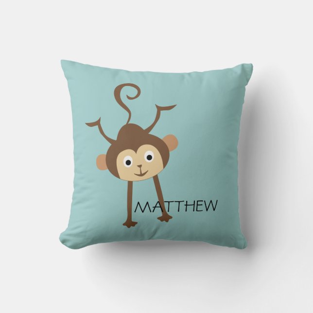 Monkey Throw Pillow (Front)