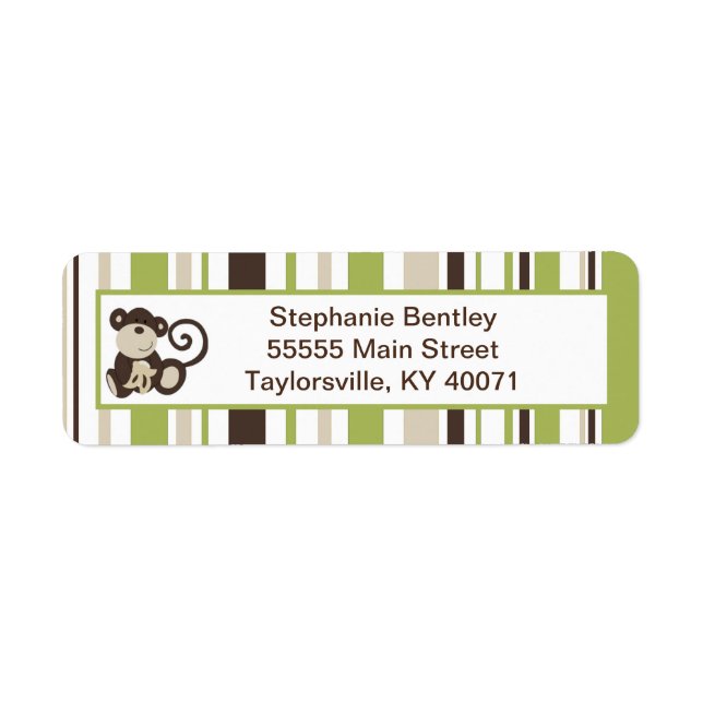 Monkey Time Return Address Label (Front)