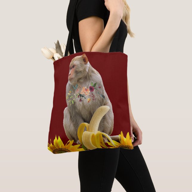 Monkey Tote Bag (Close Up)