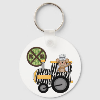 Monkey Train Engineer T-shirts and Gifts Keychain