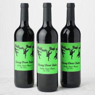 Monkey Troop Gag Name 3 Lines Text Wine Label