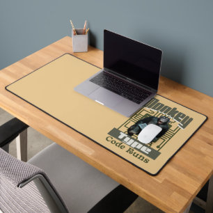 Monkey Type, Code Runs Funny Full-Stack Developer  Desk Mat