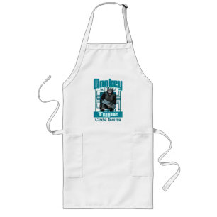 Monkey Type, Code Runs Funny Full-Stack Developer Long Apron