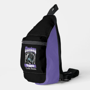 Monkey Type, Code Runs Funny Full-Stack Developer Sling Bag