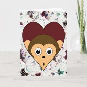 Monkey Valentine Card