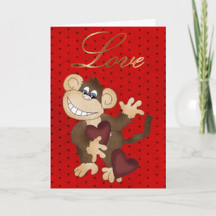 Monkey Valentine card