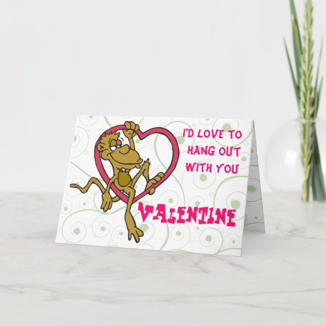 Monkey Valentine Card (Front)