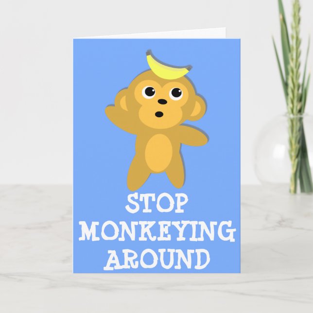 Monkey Valentine Holiday Card (Front)