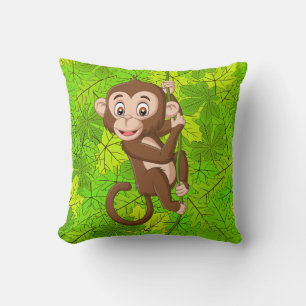 Monkey Vine Jungle Design Jeter Oreiller