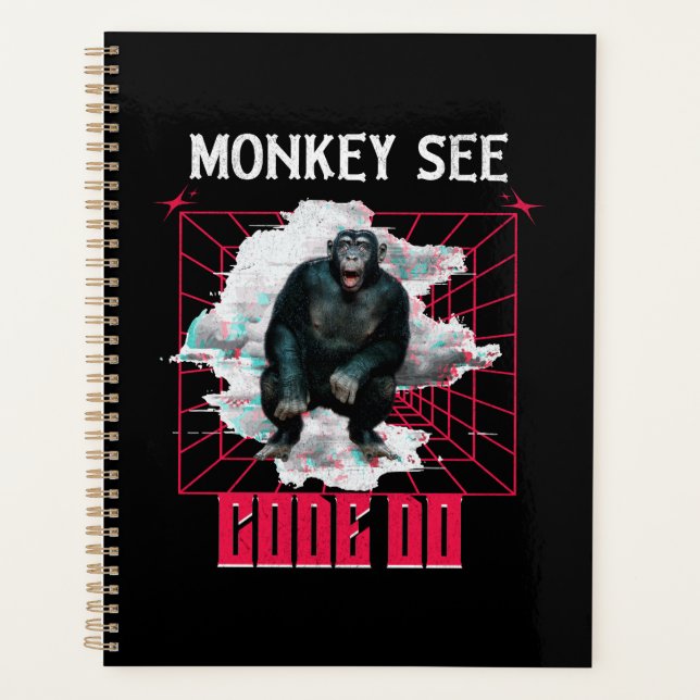 Monkey Voir Code Do Funny Web Developer (Devant)