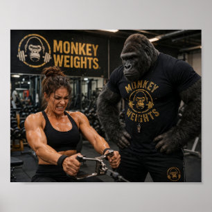 Monkey Weights Poster Lyle