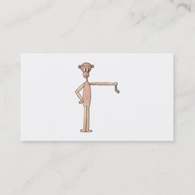 Monkey with a Sock. Business Card (Front)