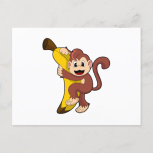 Monkey with Banana (1).PNG Postcard