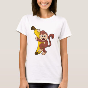 Monkey with Banana (1).PNG T-Shirt