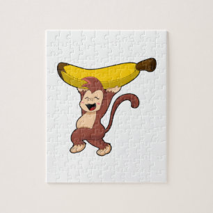 Monkey with Banana Jigsaw Puzzle