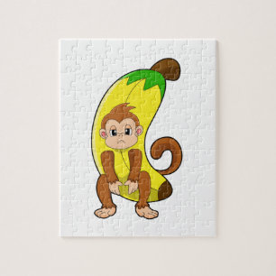 Monkey with Banana Jigsaw Puzzle