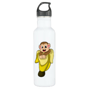 Monkey with Banana peel 710 Ml Water Bottle
